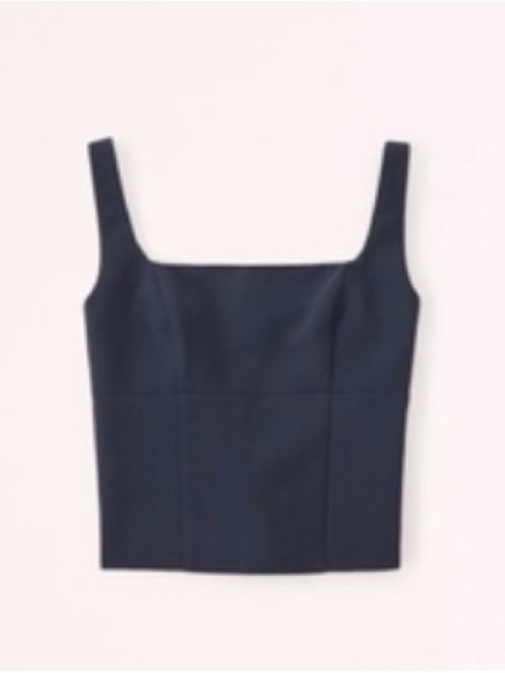 Square Neck Navy Abercrombie Tailored Top